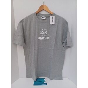 Supima Cotton BALLYHOO T-Shirt Gray Short Sleeve Men's Large NWT‎
